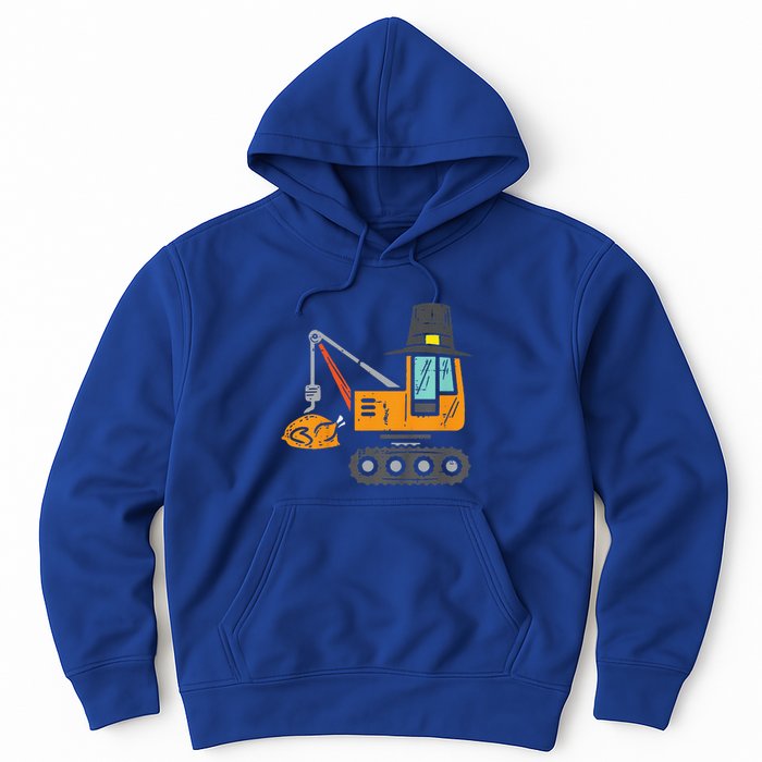 Funny Pilgrim Crane Turkey Thanksgiving Truck Hoodie