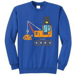 Funny Pilgrim Crane Turkey Thanksgiving Truck Sweatshirt