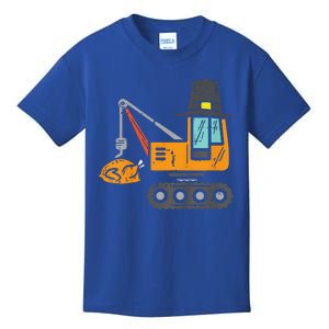 Funny Pilgrim Crane Turkey Thanksgiving Truck Kids T-Shirt