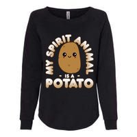 Funny Potato Cute Kawaii My Spirit Animal Is A Potato Womens California Wash Sweatshirt