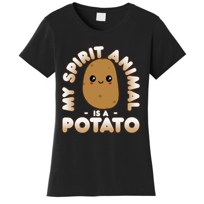 Funny Potato Cute Kawaii My Spirit Animal Is A Potato Women's T-Shirt