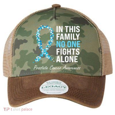 Family Prostate Cancer Awareness Light Blue Ribbon Survivor Legacy Tie Dye Trucker Hat
