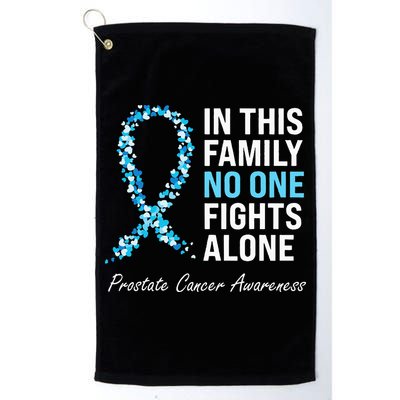 Family Prostate Cancer Awareness Light Blue Ribbon Survivor Golf Towel