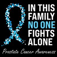Family Prostate Cancer Awareness Light Blue Ribbon Survivor Zip Tote Bag