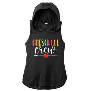 Funny Preschool Crew Teacher First Day Of School Ladies PosiCharge Tri-Blend Wicking Draft Hoodie Tank