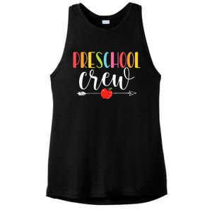 Funny Preschool Crew Teacher First Day Of School Ladies PosiCharge Tri-Blend Wicking Tank