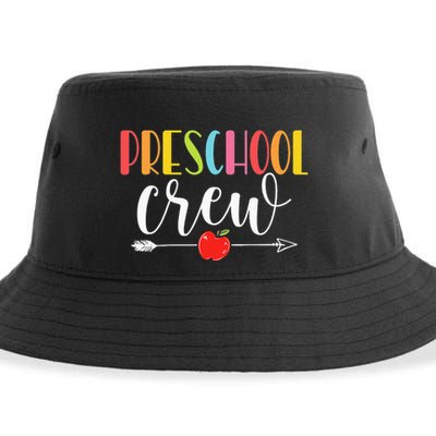 Funny Preschool Crew Teacher First Day Of School Sustainable Bucket Hat