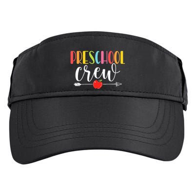 Funny Preschool Crew Teacher First Day Of School Adult Drive Performance Visor