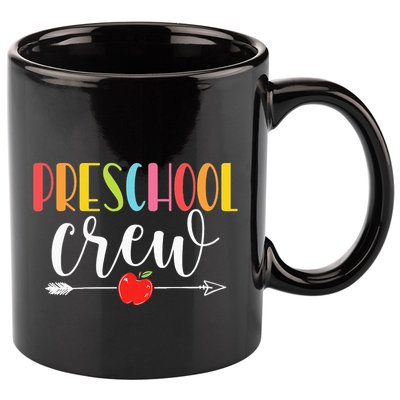 Funny Preschool Crew Teacher First Day Of School 11oz C Handle Ceramic Mug