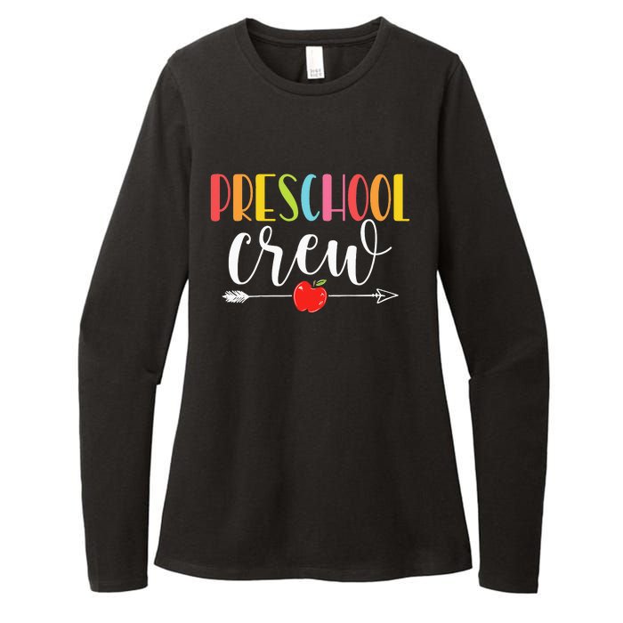 Funny Preschool Crew Teacher First Day Of School Womens CVC Long Sleeve Shirt