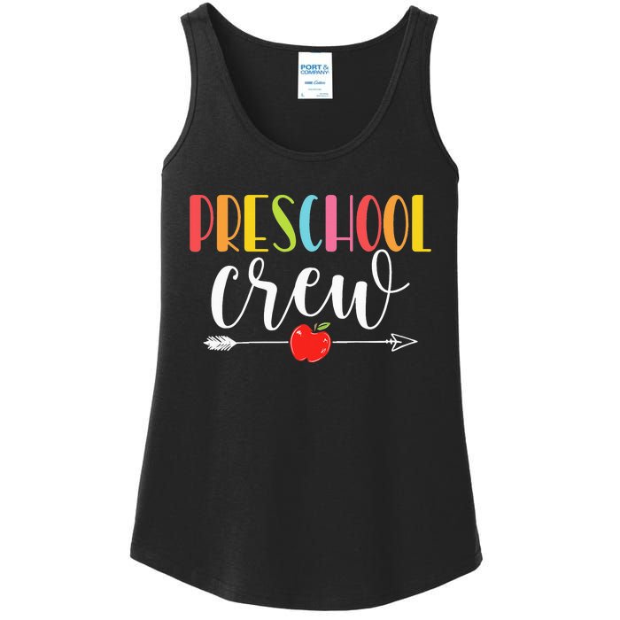 Funny Preschool Crew Teacher First Day Of School Ladies Essential Tank