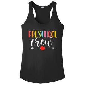 Funny Preschool Crew Teacher First Day Of School Ladies PosiCharge Competitor Racerback Tank