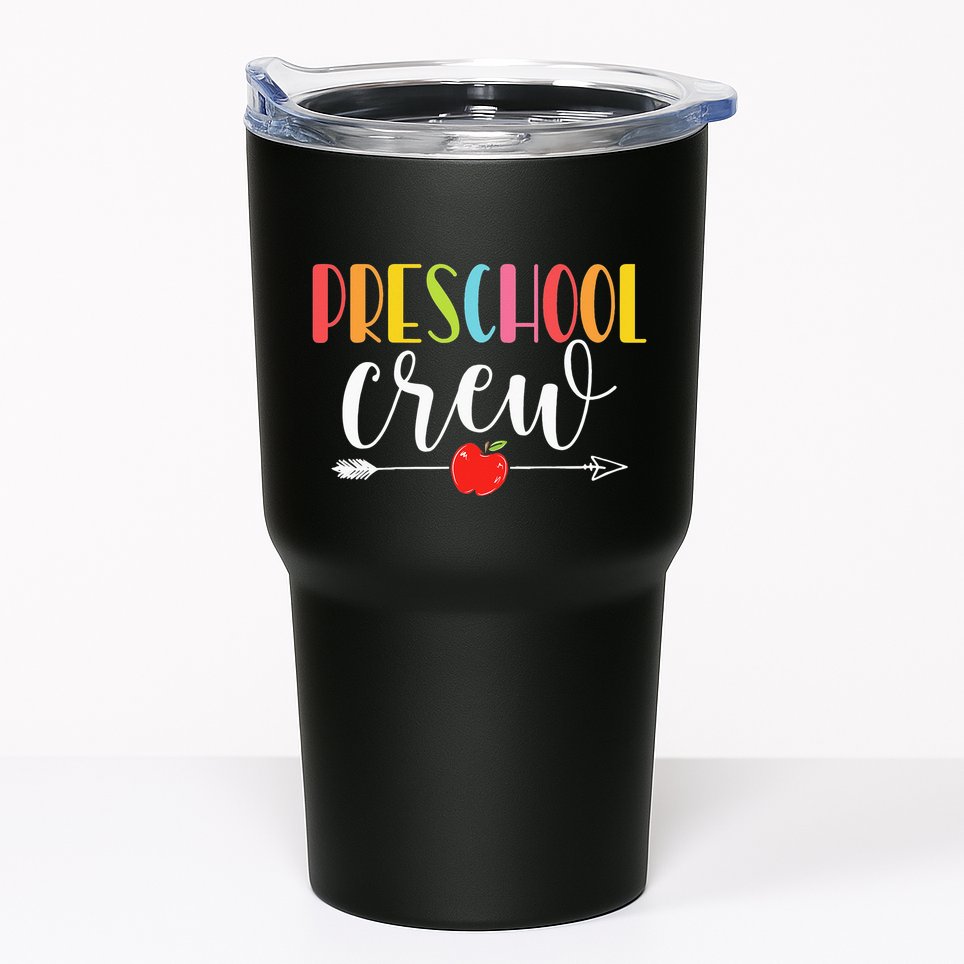 Funny Preschool Crew Teacher First Day Of School Tumbler