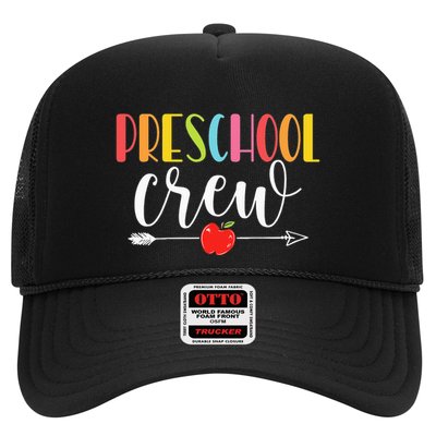 Funny Preschool Crew Teacher First Day Of School Trucker Hat