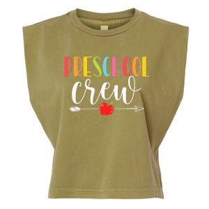 Funny Preschool Crew Teacher First Day Of School Garment-Dyed Women's Muscle Tee