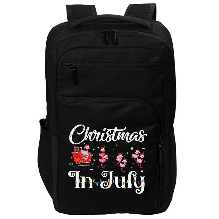 flamingo pink camping car christmas in july party Impact Tech Backpack