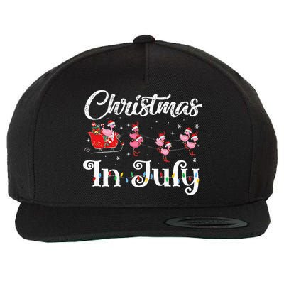 flamingo pink camping car christmas in july party Wool Snapback Cap