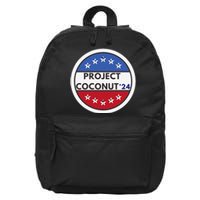 Funny Project Coconut Tree 24 Kamala Harris President Gen Z Sweat 16 in Basic Backpack