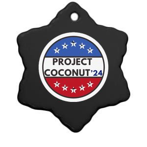 Funny Project Coconut Tree 24 Kamala Harris President Gen Z Sweat Ceramic Star Ornament