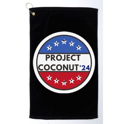 Funny Project Coconut Tree 24 Kamala Harris President Gen Z Sweat Platinum Collection Golf Towel