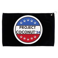 Funny Project Coconut Tree 24 Kamala Harris President Gen Z Sweat Grommeted Golf Towel