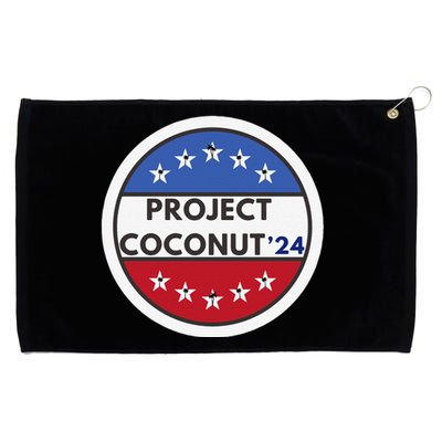 Funny Project Coconut Tree 24 Kamala Harris President Gen Z Sweat Grommeted Golf Towel