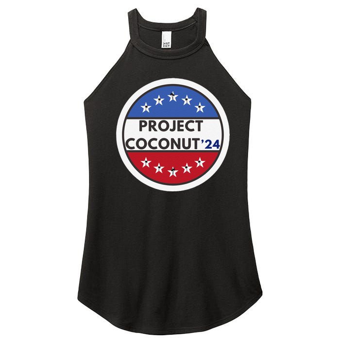 Funny Project Coconut Tree 24 Kamala Harris President Gen Z Sweat Women’s Perfect Tri Rocker Tank