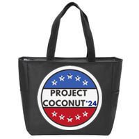 Funny Project Coconut Tree 24 Kamala Harris President Gen Z Sweat Zip Tote Bag