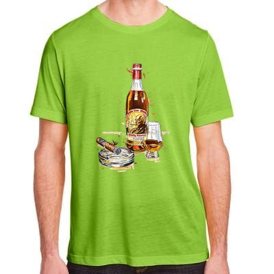 Funny Pappy & Cigar Painting, Blantons, Buffalo Trace 1 Adult ChromaSoft Performance T-Shirt