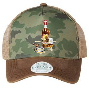 Funny Pappy & Cigar Painting, Blantons, Buffalo Trace 1 Legacy Tie Dye Trucker Hat