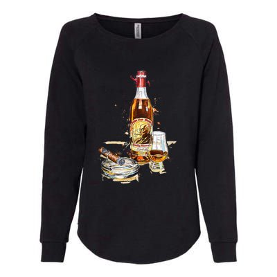 Funny Pappy & Cigar Painting, Blantons, Buffalo Trace 1 Womens California Wash Sweatshirt