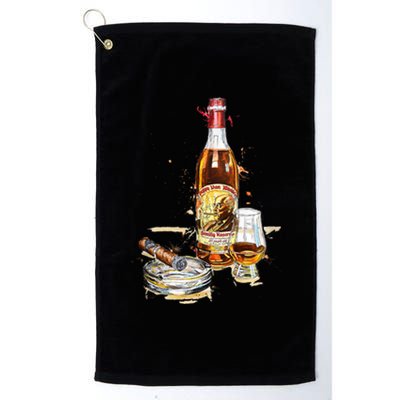 Funny Pappy & Cigar Painting, Blantons, Buffalo Trace 1 Platinum Collection Golf Towel