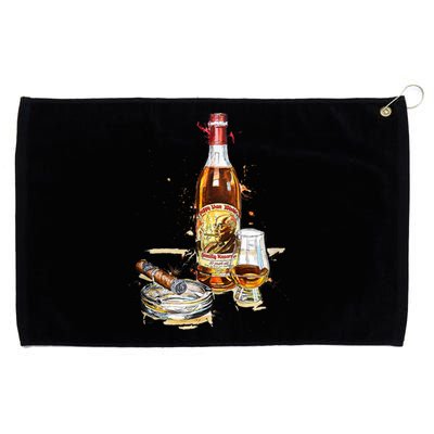 Funny Pappy & Cigar Painting, Blantons, Buffalo Trace 1 Grommeted Golf Towel