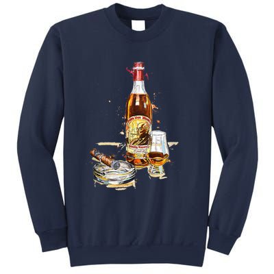 Funny Pappy & Cigar Painting, Blantons, Buffalo Trace 1 Sweatshirt