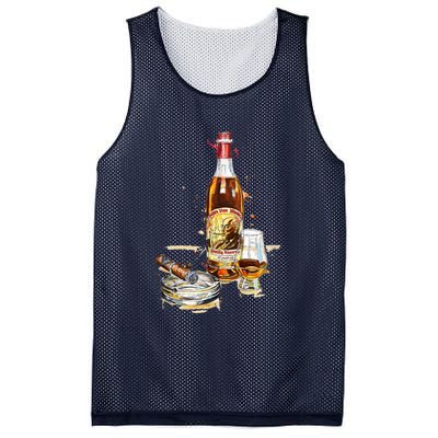 Funny Pappy & Cigar Painting, Blantons, Buffalo Trace 1 Mesh Reversible Basketball Jersey Tank