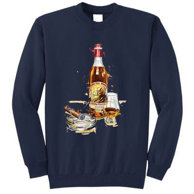 Funny Pappy & Cigar Painting, Blantons, Buffalo Trace 1 Tall Sweatshirt