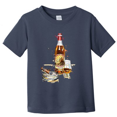 Funny Pappy & Cigar Painting, Blantons, Buffalo Trace 1 Toddler T-Shirt