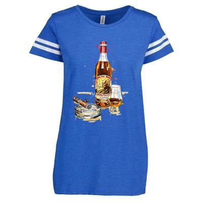 Funny Pappy & Cigar Painting, Blantons, Buffalo Trace 1 Enza Ladies Jersey Football T-Shirt