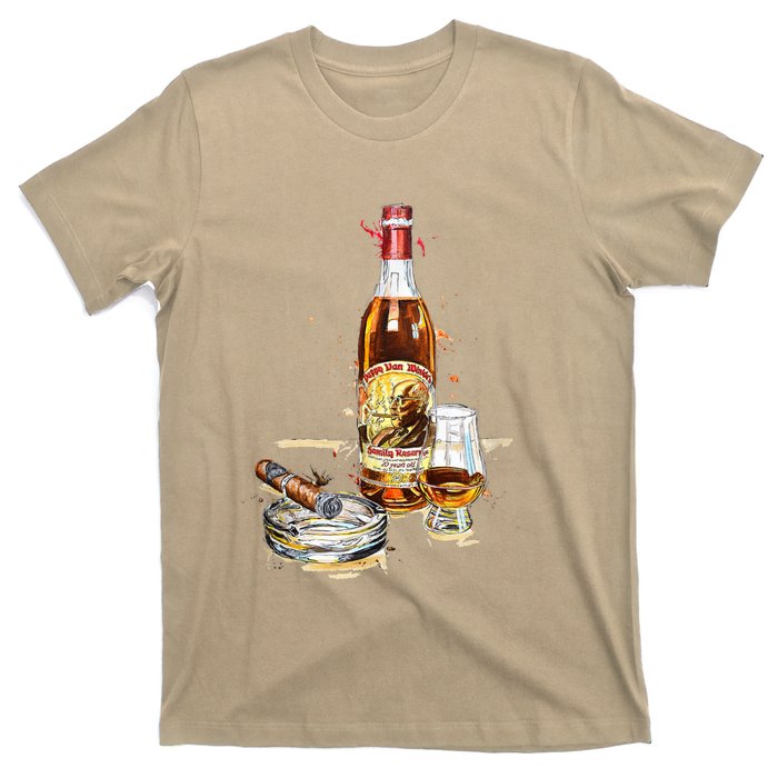 Funny Pappy & Cigar Painting, Blantons, Buffalo Trace 1 T-Shirt