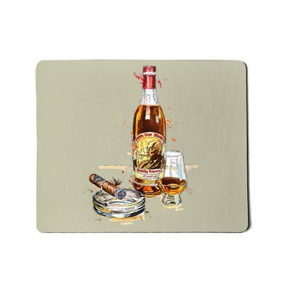 Funny Pappy & Cigar Painting, Blantons, Buffalo Trace 1 Mousepad