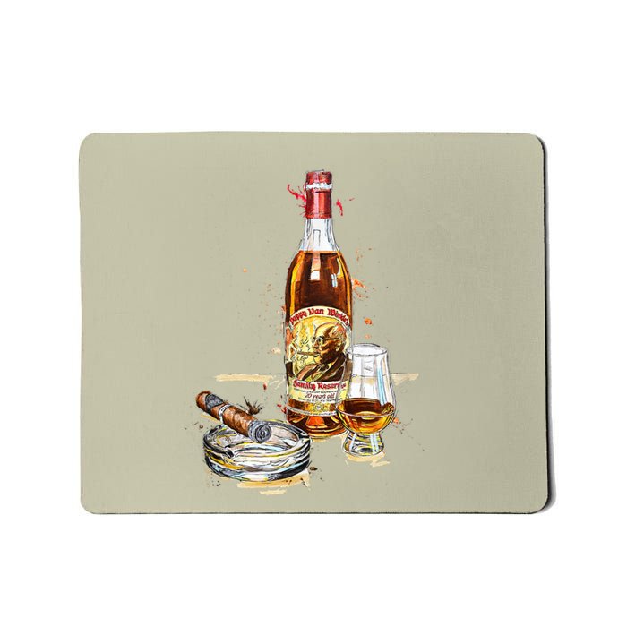 Funny Pappy & Cigar Painting, Blantons, Buffalo Trace 1 Mousepad