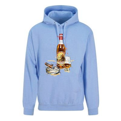 Funny Pappy & Cigar Painting, Blantons, Buffalo Trace 1 Unisex Surf Hoodie