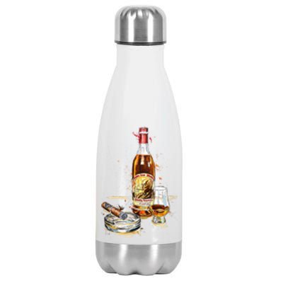 Funny Pappy & Cigar Painting, Blantons, Buffalo Trace 1 Stainless Steel Insulated Water Bottle