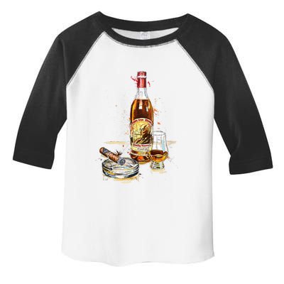 Funny Pappy & Cigar Painting, Blantons, Buffalo Trace 1 Toddler Fine Jersey T-Shirt