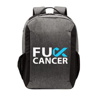 Fuck Prostate Cancer F U FU Blue Ribbon Cancer Awareness Vector Backpack