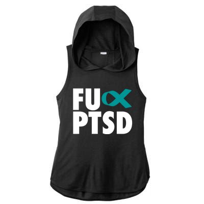 Fu Ptsd Cool Gift Post Traumatic Stress Disorder Awareness Gift Ladies PosiCharge Tri-Blend Wicking Draft Hoodie Tank