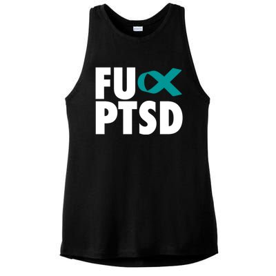 Fu Ptsd Cool Gift Post Traumatic Stress Disorder Awareness Gift Ladies PosiCharge Tri-Blend Wicking Tank