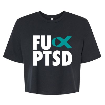 Fu Ptsd Cool Gift Post Traumatic Stress Disorder Awareness Gift Bella+Canvas Jersey Crop Tee