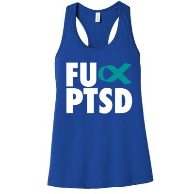 Fu Ptsd Cool Gift Post Traumatic Stress Disorder Awareness Gift Women's Racerback Tank