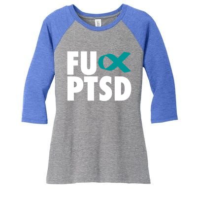 Fu Ptsd Cool Gift Post Traumatic Stress Disorder Awareness Gift Women's Tri-Blend 3/4-Sleeve Raglan Shirt